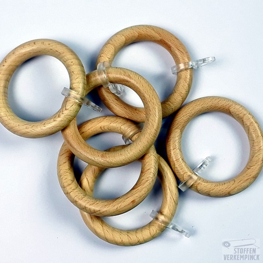 [WD7190249000] Ringen voor Roede Hout Naturel - 6st