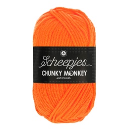 [DBF-1716-1256] Scheepjes Chunky Monkey 100g - 1256 Neon Orange