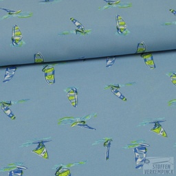 [HE-132.653-0004] Swimming Print Windsurfing Light Blue