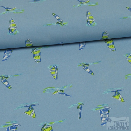 [HE-132.653-0004] Swimming Print Windsurfing Light Blue