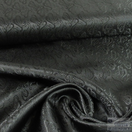 [CI-TIVOLI-CACH-100] Voering Jacquard Cashmir Zwart
