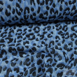[BEW-2024] Voile Luipaardprint Blauw