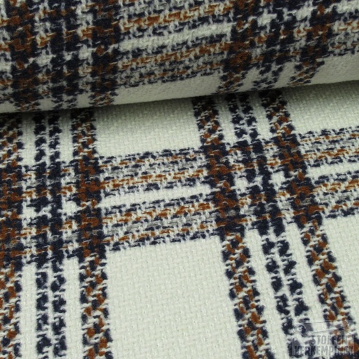 [EDI-0192067] Woven Check Navy Ecru Roest