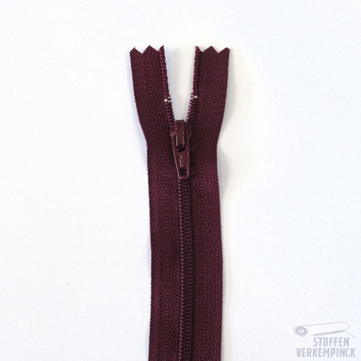[CFC36 DAEP12-12-021] YKK Nylon spiraalrits niet deelbaar -12cm-Wijn Rood