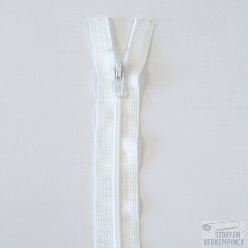 [CFC36 DAEP12-12-501] YKK Nylon spiraalrits niet deelbaar -12cm-Wit
