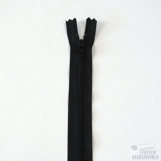 [CFC36 DAEP12-12-580] YKK Nylon spiraalrits niet deelbaar -12cm-Zwart