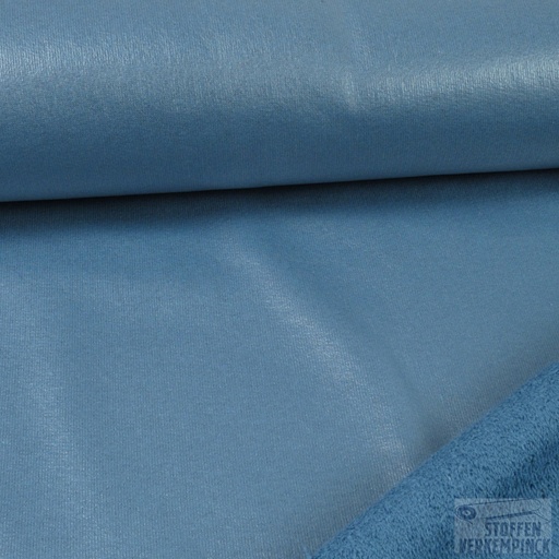 [VE-08676-002] french terry coated - light blue
