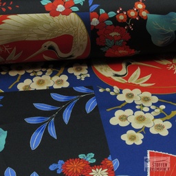 [139-5809] Polyester Print Japans Design