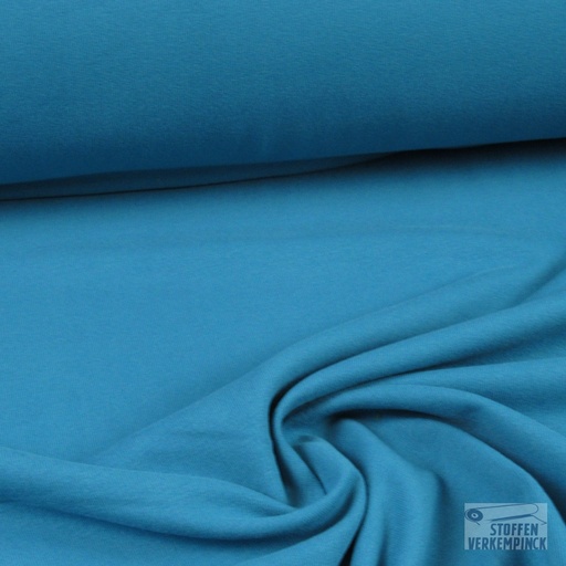 [184-0078-09] French Terry Brushed Licht Petrol