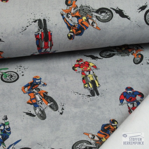 [206-5054-62] French Terry Digital Bikes Grijs