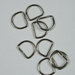 [287-43-20MM-NIKKEL] D-ring metaal 20mm Nikkel (per stuk)