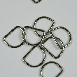 [287-43-25MM-NIKKEL] D-ring metaal 25mm nikkel (per stuk)