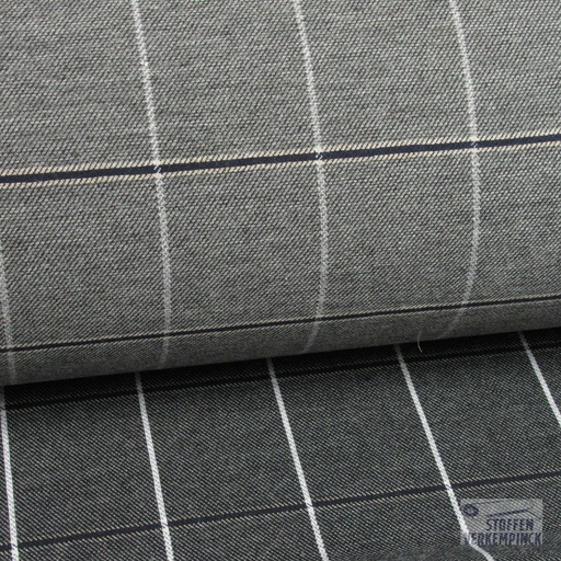 [456-0043] Jacquard Ruit Grijs/Zwart