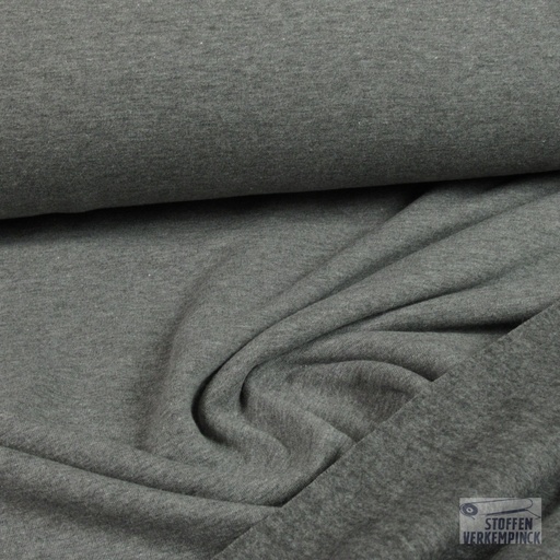 [QT-RS0202-661] French Terry Brushed Mid Grey Melange