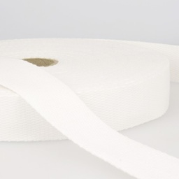 [SM-S106-030-001] Tassenband katoen 30mm wit