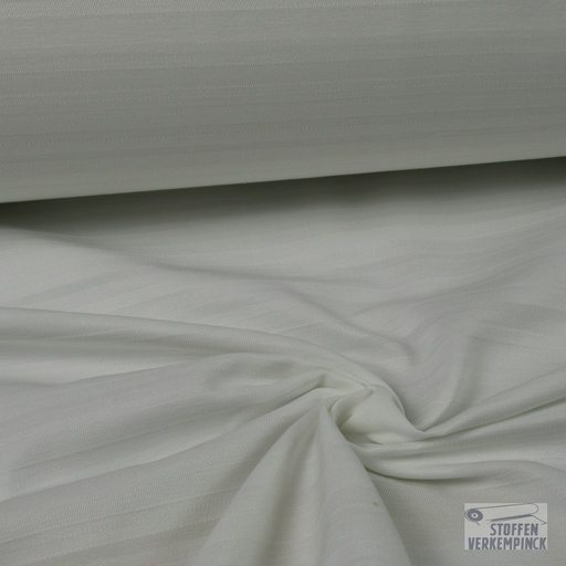 [078-997675-000] Lengtestretch Geweven strepen Wit