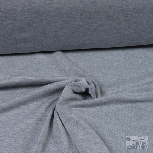 [096-0655-690] Jersey Modaal Mélange Denimgrijs LAGERE PRIJS