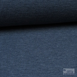 [096-14011-690] Jersey Rib Mélange Jeansblauw
