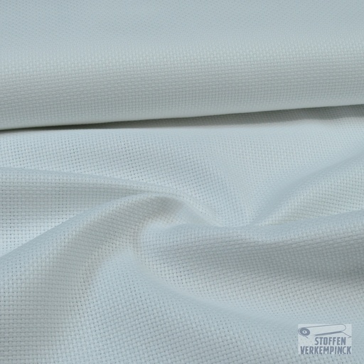 [CI-TELA RICAMO150-40] Aida Wit 150 cm.