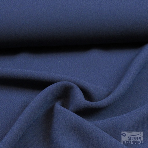 [BI-110660-15] Crèpe Satin Réversible Marine