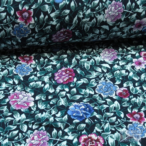 [420-2219] Viscose Crèpe Anjer - Narcis - Viool