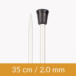 [206-30201] Aluminium single pointed needle 35cm 2.00mm 