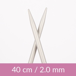 [206-40201] Aluminium circular needle 40cm 2.00mm 