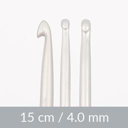 [206-41] Aluminium crochet hook 15cm 4.00mm 