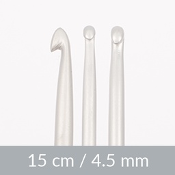 [206-451] Aluminium crochet hook 15cm 4.50mm 