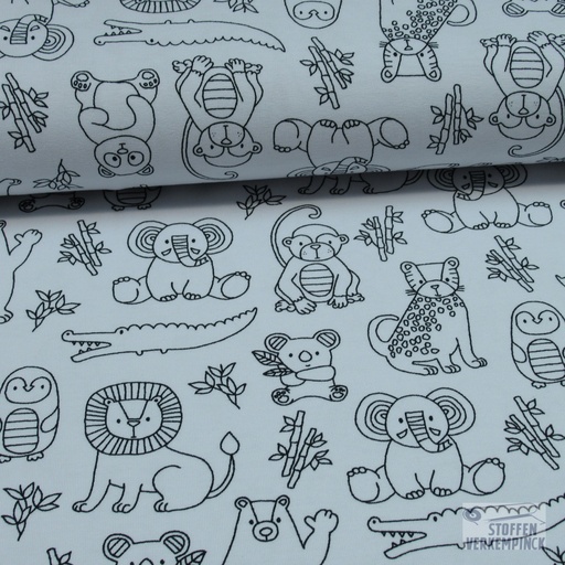 [VE-05860-001] Jersey Zoo Kleurbaar Wit