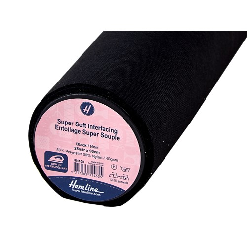[DI-HN109] Tussenvoering Kleefbaar Soft Licht Zwart