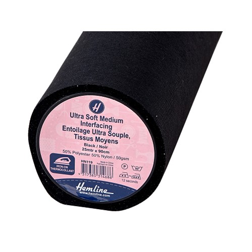 [DI-HN119] Tussenvoering Kleefbaar Soft Medium Zwart