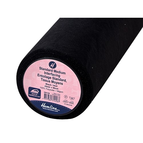 [DI-HN126] Tussenvoering Kleefbaar Medium Zwart