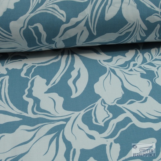 [VE-A4552-005] Viscose Leaves Old Blue