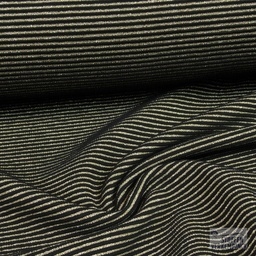 [VE-04340-001] Jersey Lurex Stripe Zwart