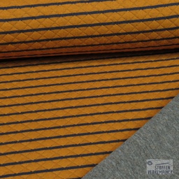 [VE-06428-006] Jersey Quilt Yarn Dyed Stripes Oker
