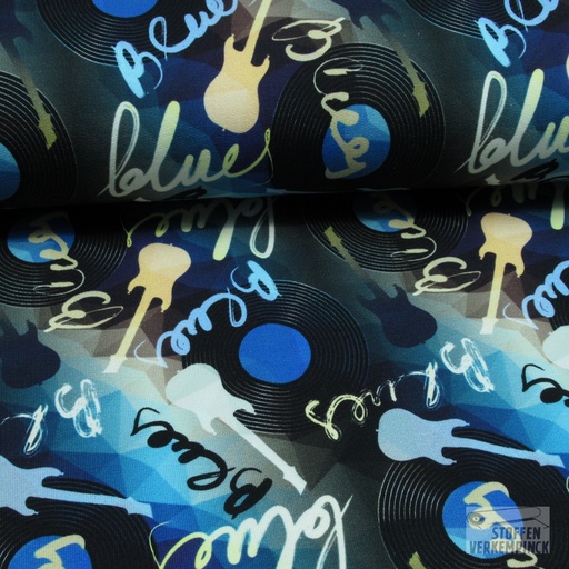 [ST-22583-09] French Terry digital Blues