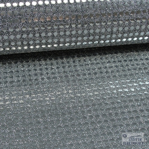 [MC-LENTEJUELA G-1004] Paillettenstof Zilver/Zwart