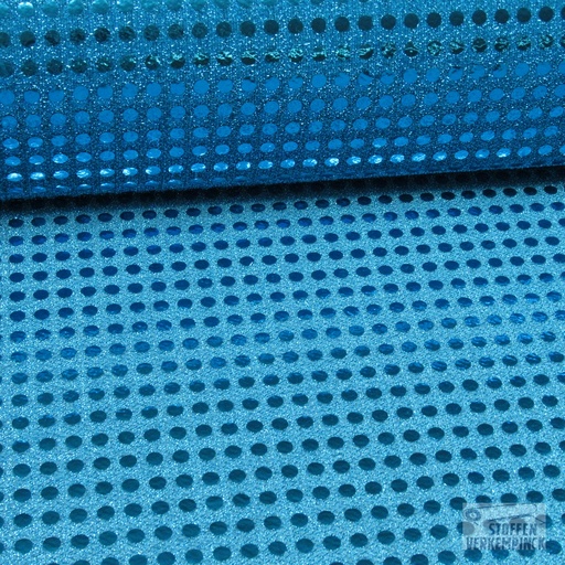 [MC-LENTEJUELA G-5002] Paillettenstof Turquoise
