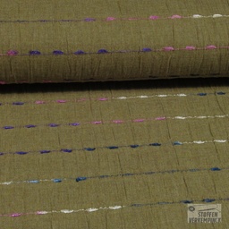 [VE-05031-003] Crinkle Cotton Dobby Stripe Havanna