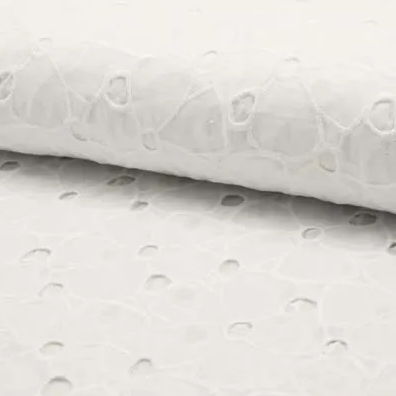 [QT-Q11071-150D] Broderie De Luxe White