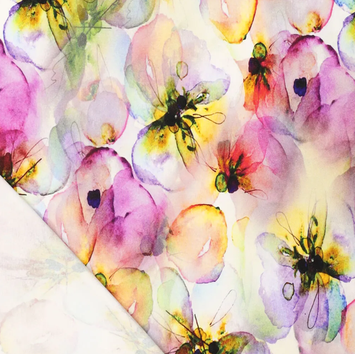 [KI-20919-871] Jersey Vis. aquarel florals multicolor 871