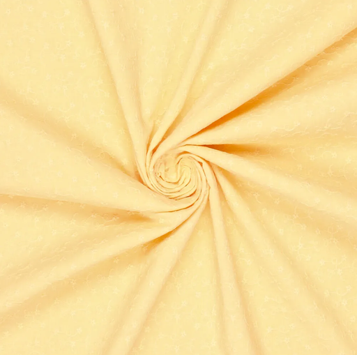 [KI-0863-560] Broderie Kleine Bloempjes licht geel