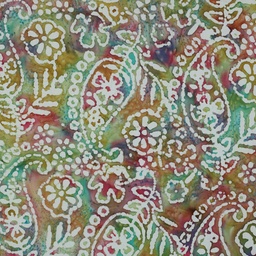 [VE-04566-002] Unique Crafted Batik Cotton Paisley Green