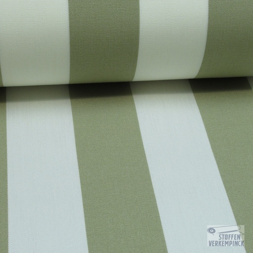 [2JT-SUNNY RAY 5/5 BLANC-BEIGE] Outdoor Teflon anti-UV Streep 5 cm. Wit/Beige