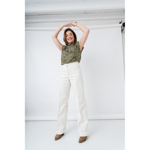 [VE-02194-039] Stretch Jeans Ecru (Pommé EMILIE)