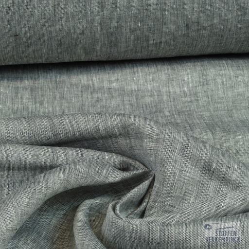[184-0147-01] Linnen Uni Chambray Grijs