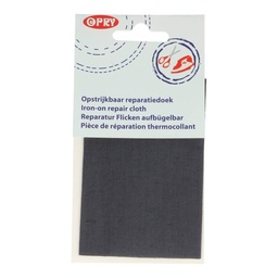 [DBF-1021120-0002] Opry reparatiedoek stevig opstrijkbaar 12x40cm grijs
