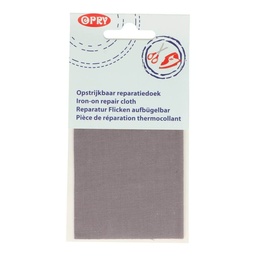 [DBF-10210000-004] Opry reparatiedoek opstrijkbaar 11x25cm midden grijs