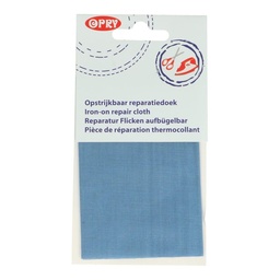 [DBF-10210000-027] Opry reparatiedoek opstrijkbaar 11x25cm lichtblauw